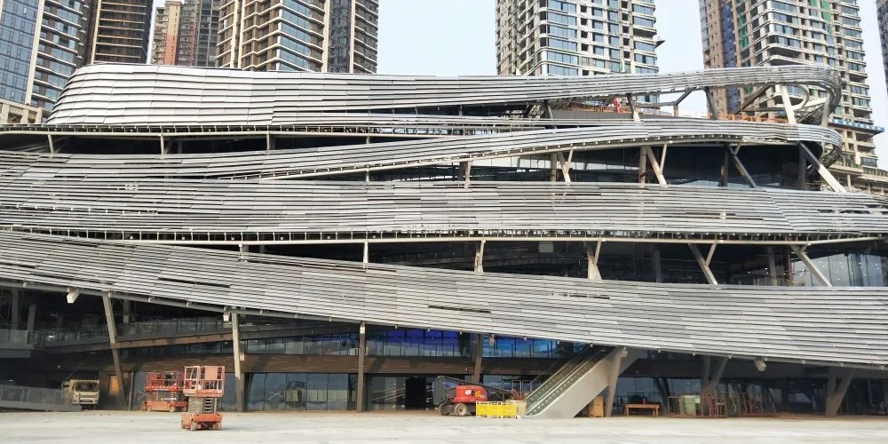 磐景智造滑轨屏入驻迁建的重庆市规划展览馆